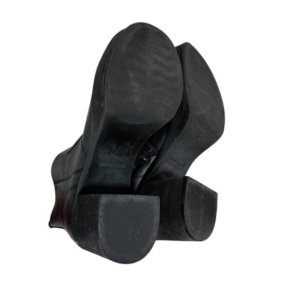 Cushionaire Festival Black Square Toe Block Heel Platform Ankle Boots Size 8 - Picture 8 of 10